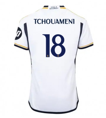 Real Madrid Aurelien Tchouameni #18 Primera Equipación 2023-24 Manga Corta